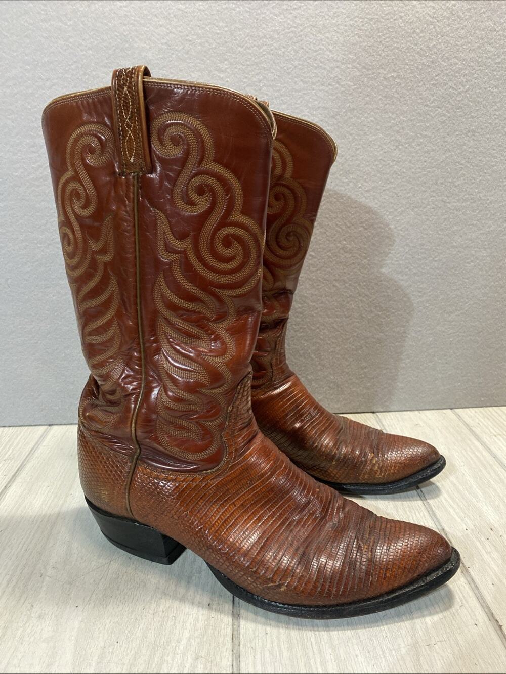 Vintage Tony Lama El Rey Cowboy Boots Men's 10.5 D